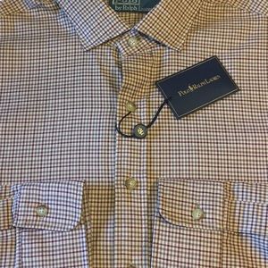 NWT $145 Polo Ralph Lauren Cream Tartan Plaid XL